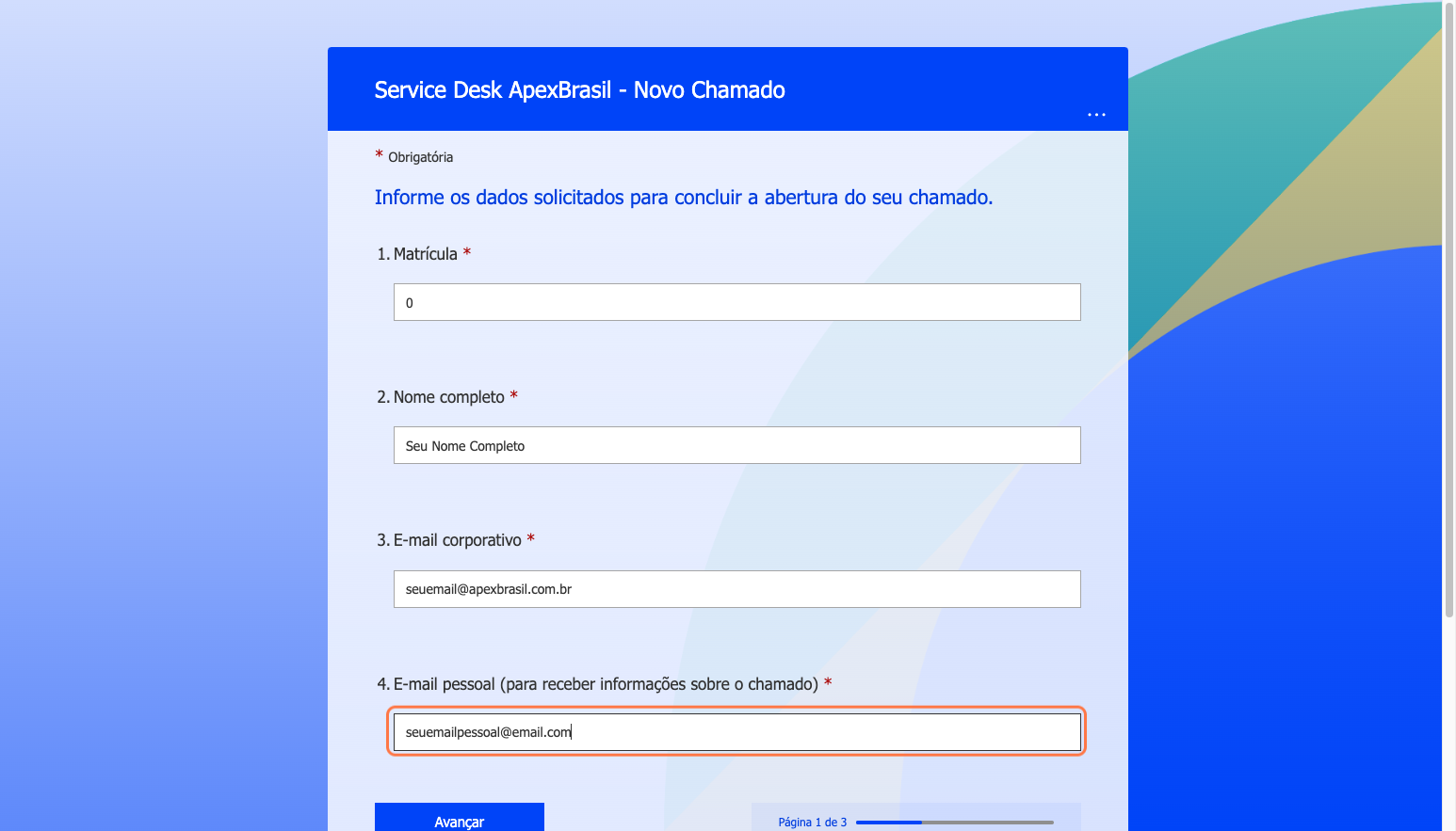 Digite seu e-mail corporativo